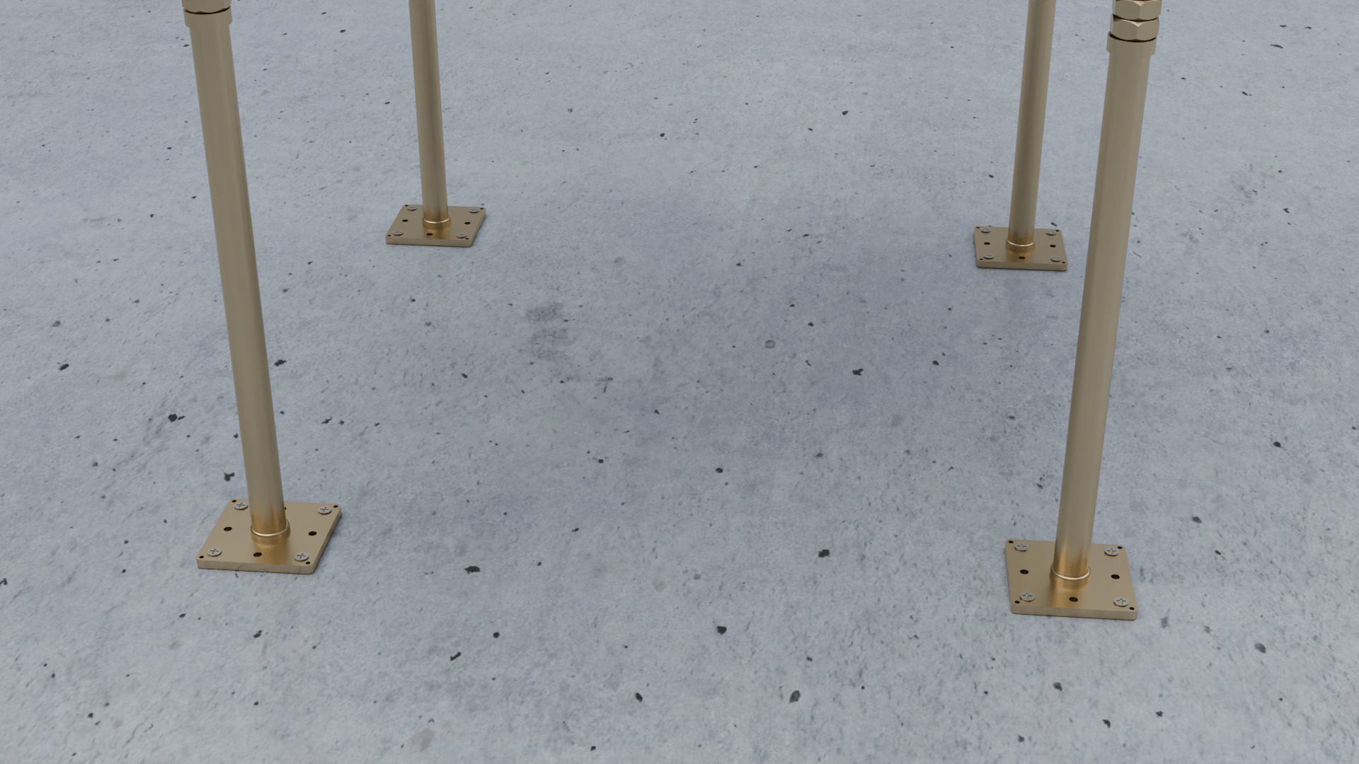 3D Raised Perforated Panel with pedestal and stringer Model 3D model_8