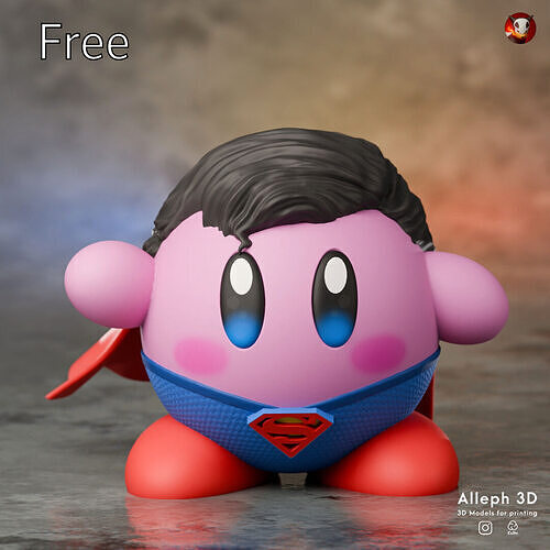 kirby superman free Free 3D print model