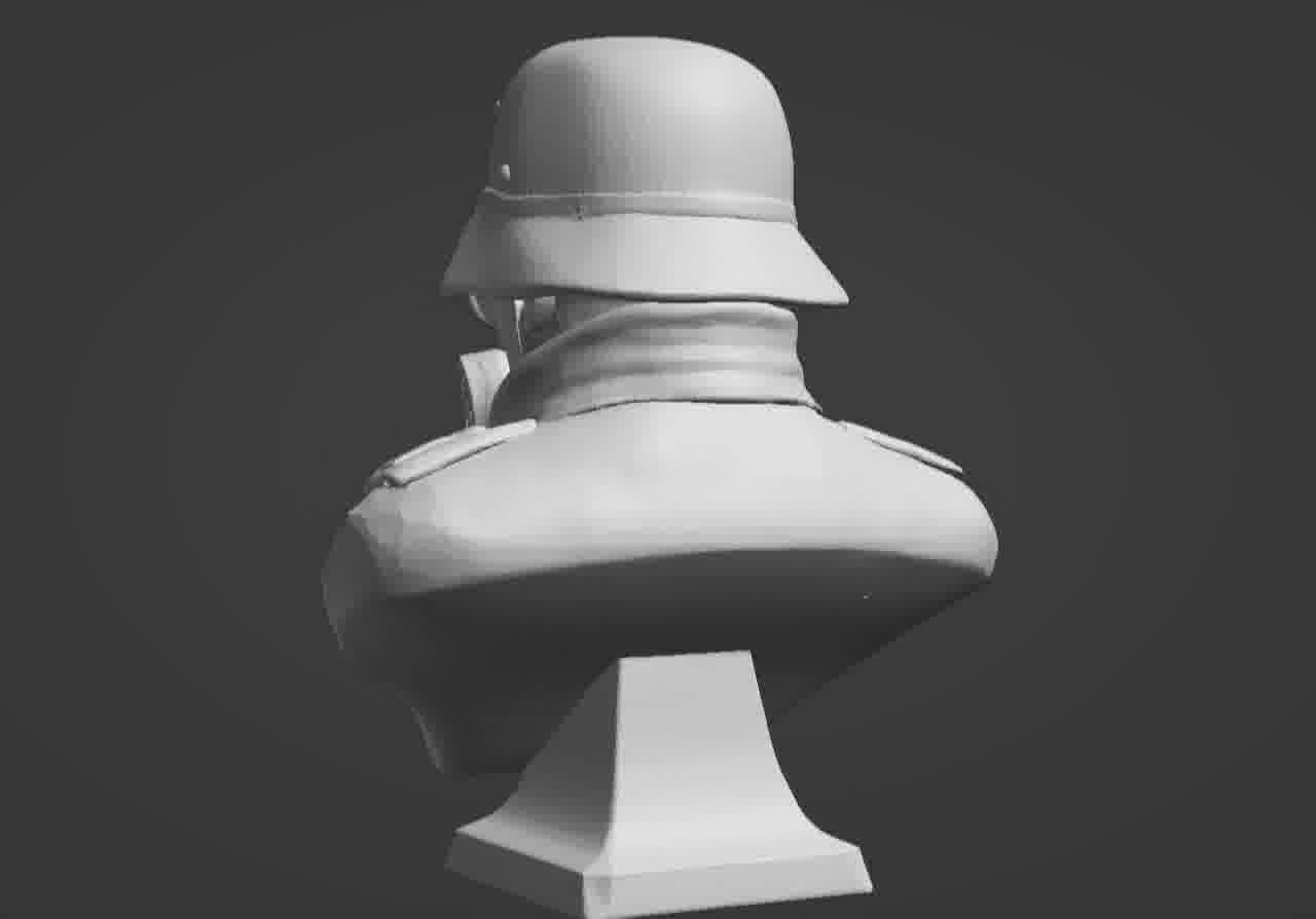 Valour Korps Gas Mask Soldier Bust 3D print model_29