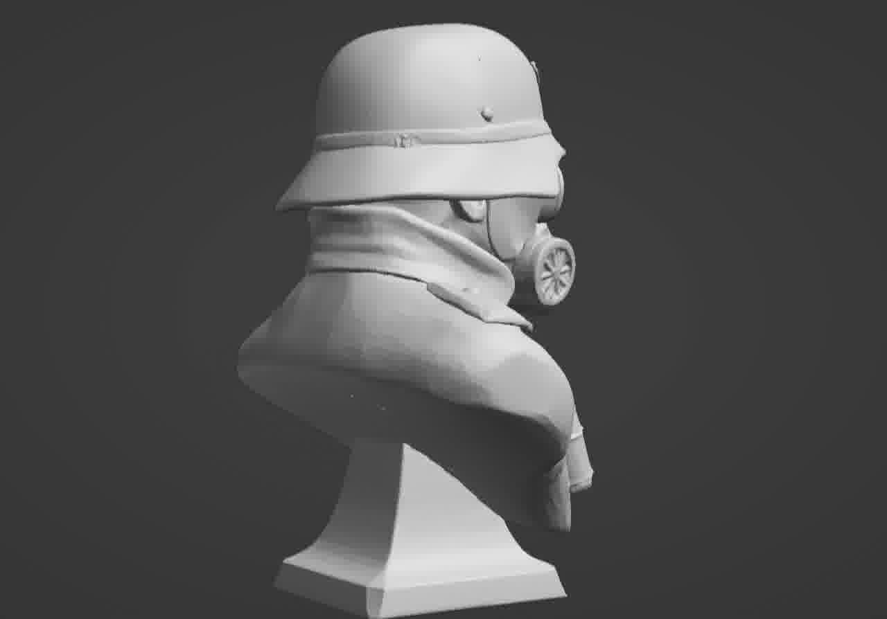 Valour Korps Gas Mask Soldier Bust 3D print model_19
