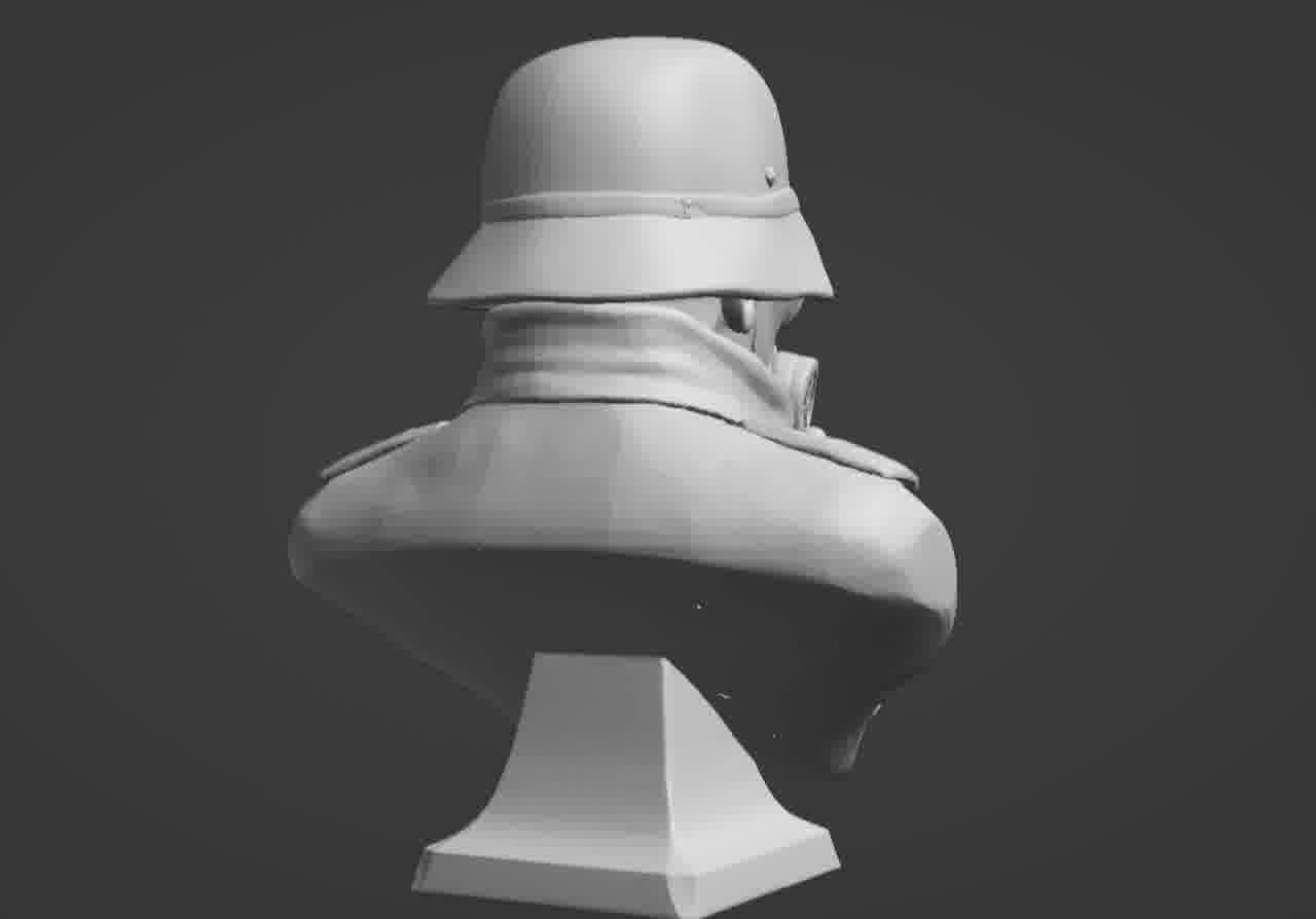 Valour Korps Gas Mask Soldier Bust 3D print model_22