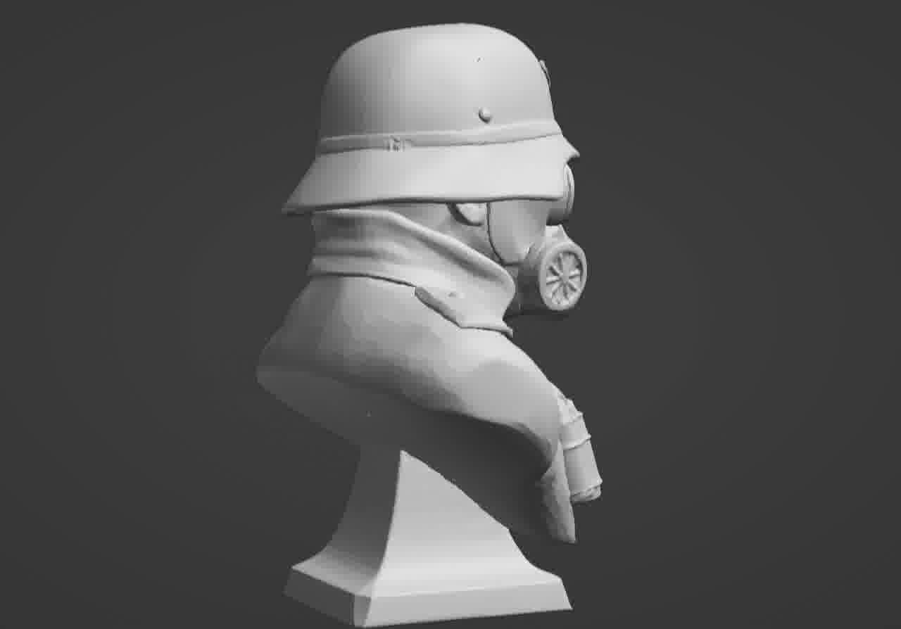 Valour Korps Gas Mask Soldier Bust 3D print model_18