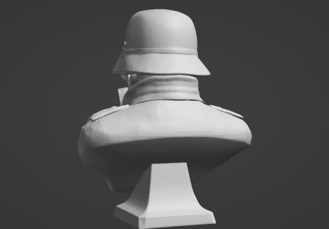 Valour Korps Gas Mask Soldier Bust 3D print model_28