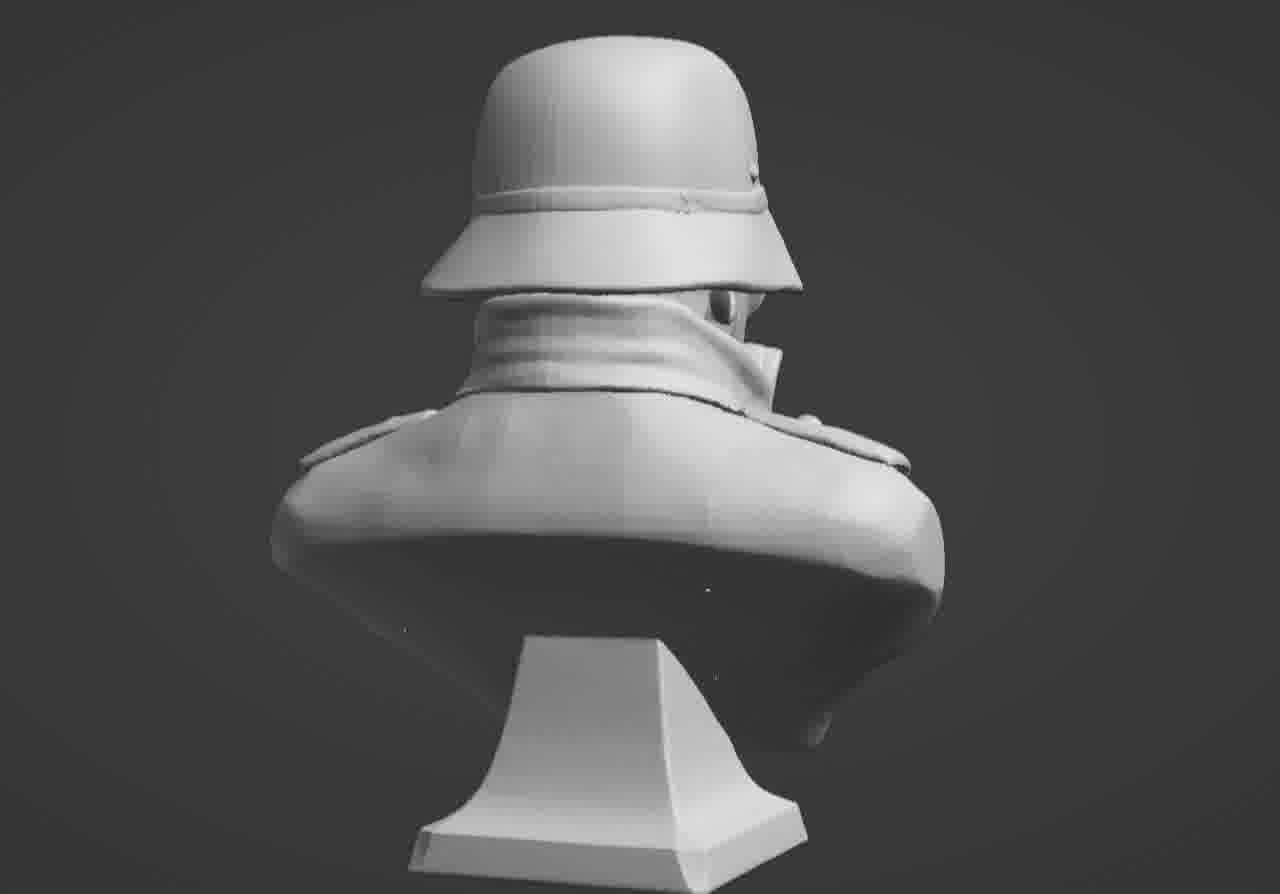 Valour Korps Gas Mask Soldier Bust 3D print model_23