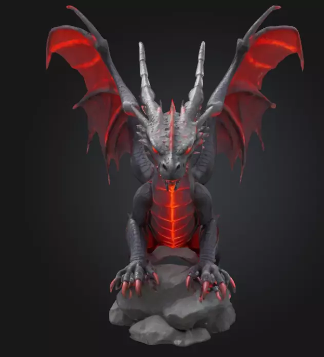 Draco the Double Tailed Dragon 3D print model