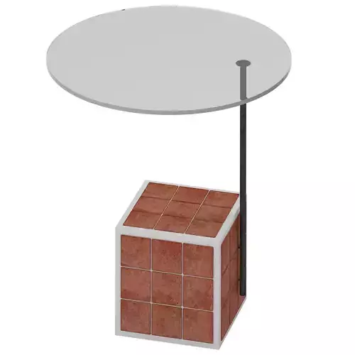 MT Glass top tile table 