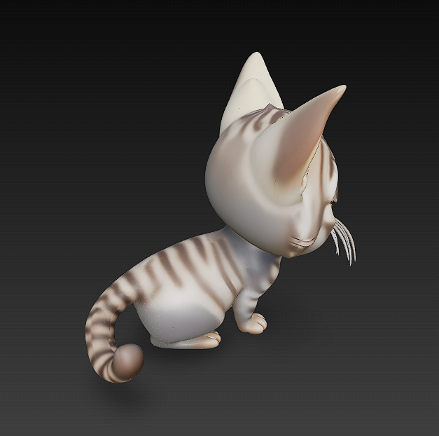 Cat Realistic 3D Model Basic - Low Poly Realistic Low-poly 3D model_2