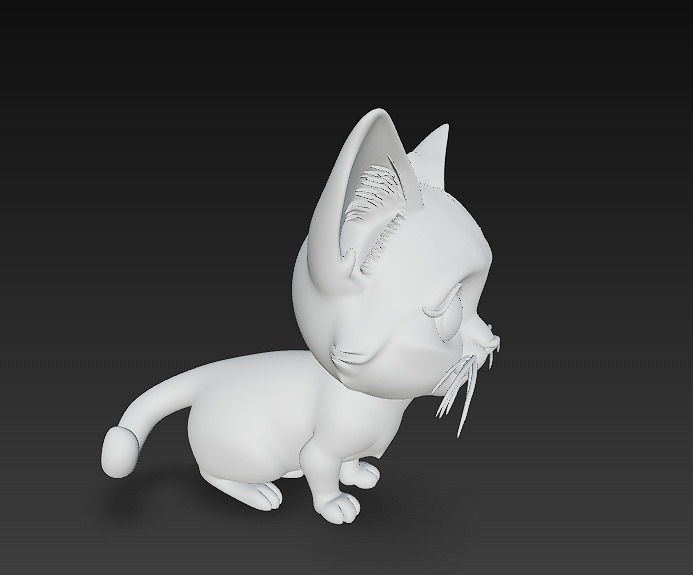Cat Realistic 3D Model Basic - Low Poly Realistic Low-poly 3D model_13
