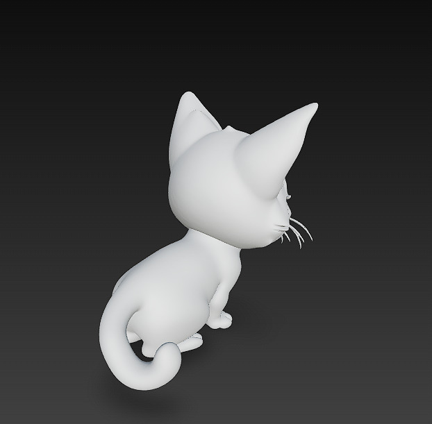 Cat Realistic 3D Model Basic - Low Poly Realistic Low-poly 3D model_12