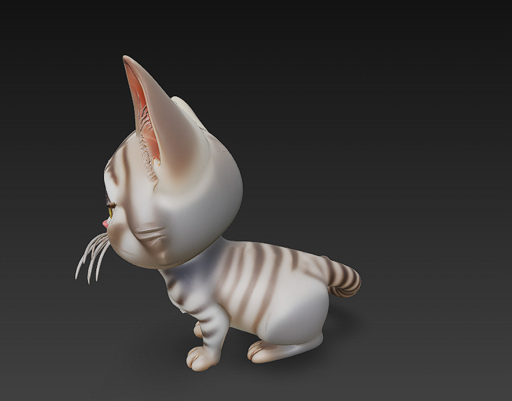 Cat Realistic 3D Model Basic - Low Poly Realistic Low-poly 3D model_4