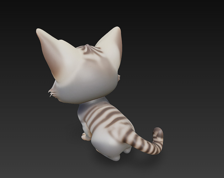 Cat Realistic 3D Model Basic - Low Poly Realistic Low-poly 3D model_3