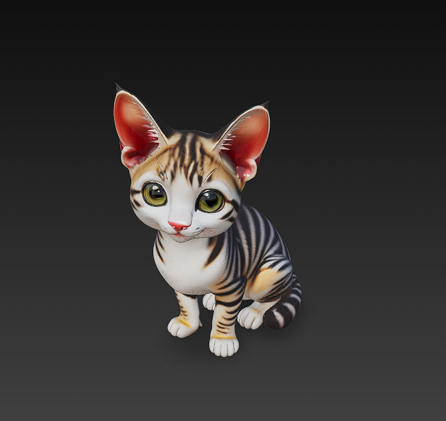 Cat Realistic 3D Model Basic - Low Poly Realistic Low-poly 3D model_4