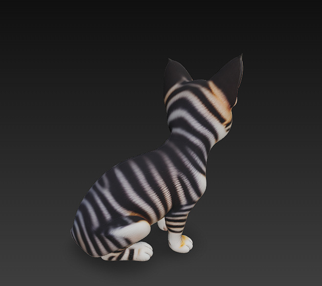 Cat Realistic 3D Model Basic - Low Poly Realistic Low-poly 3D model_2