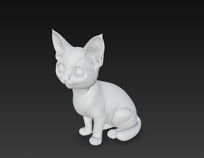 Cat Realistic 3D Model Basic - Low Poly Realistic Low-poly 3D model_8