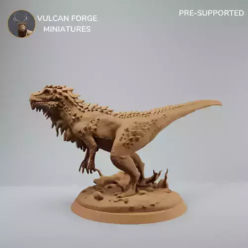 Swamp raptor fantasy dinosaur pre supported