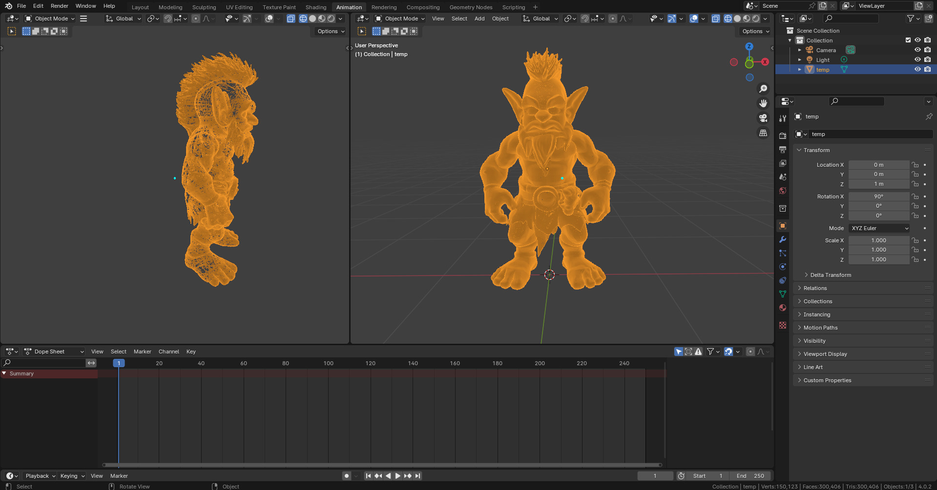 Purple Eyed Gnome Dwarf 3D model_4