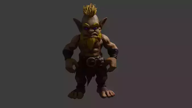 Purple Eyed Gnome Dwarf