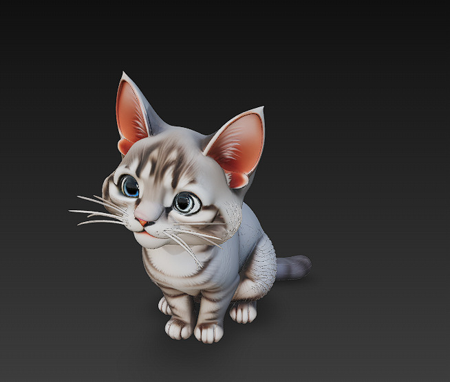 Cat Realistic 3D Model Basic - Low Poly Realistic Low-poly 3D model_8