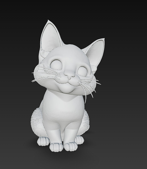 Cat Realistic 3D Model Basic - Low Poly Realistic Low-poly 3D model_11