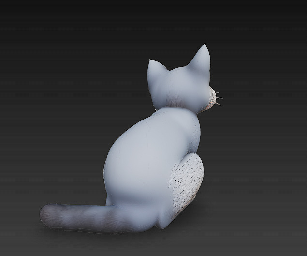 Cat Realistic 3D Model Basic - Low Poly Realistic Low-poly 3D model_4