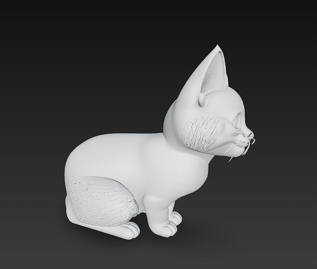 Cat Realistic 3D Model Basic - Low Poly Realistic Low-poly 3D model_13