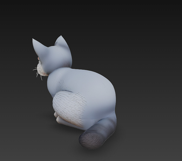 Cat Realistic 3D Model Basic - Low Poly Realistic Low-poly 3D model_3