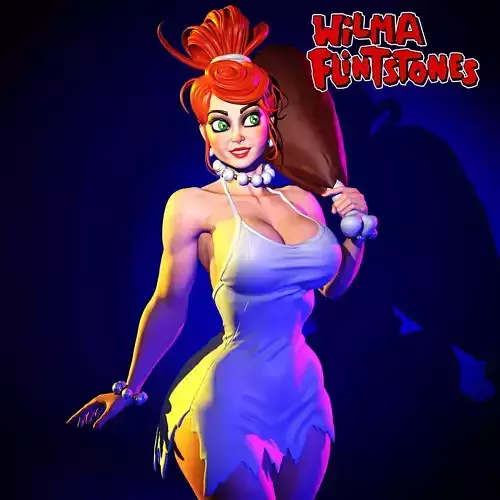 WILMA FLINTSTONE - STYLIZED  FAN ART 3D print model 