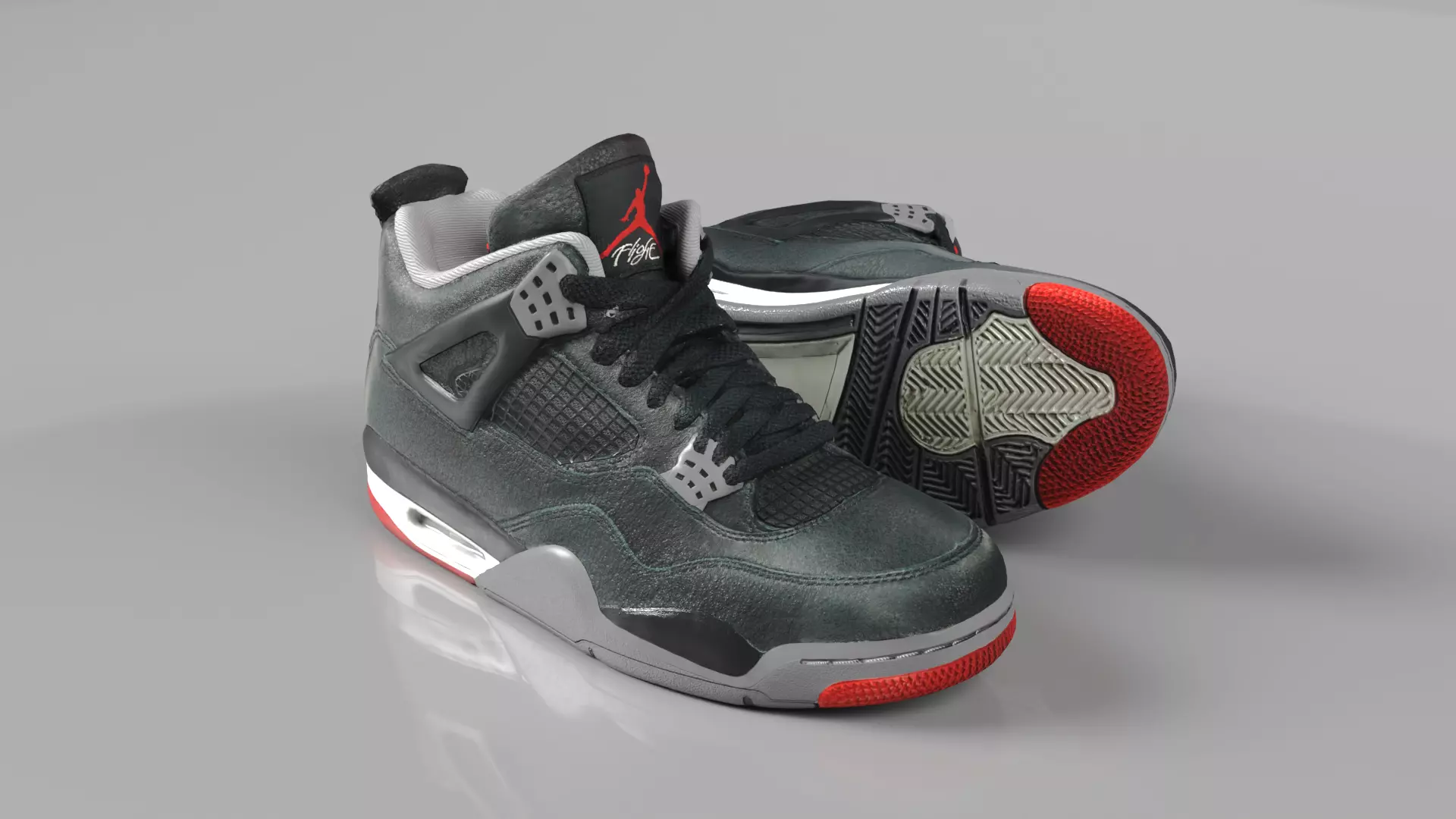 Nike Air Jordan 4 Low-poly 3D model_0
