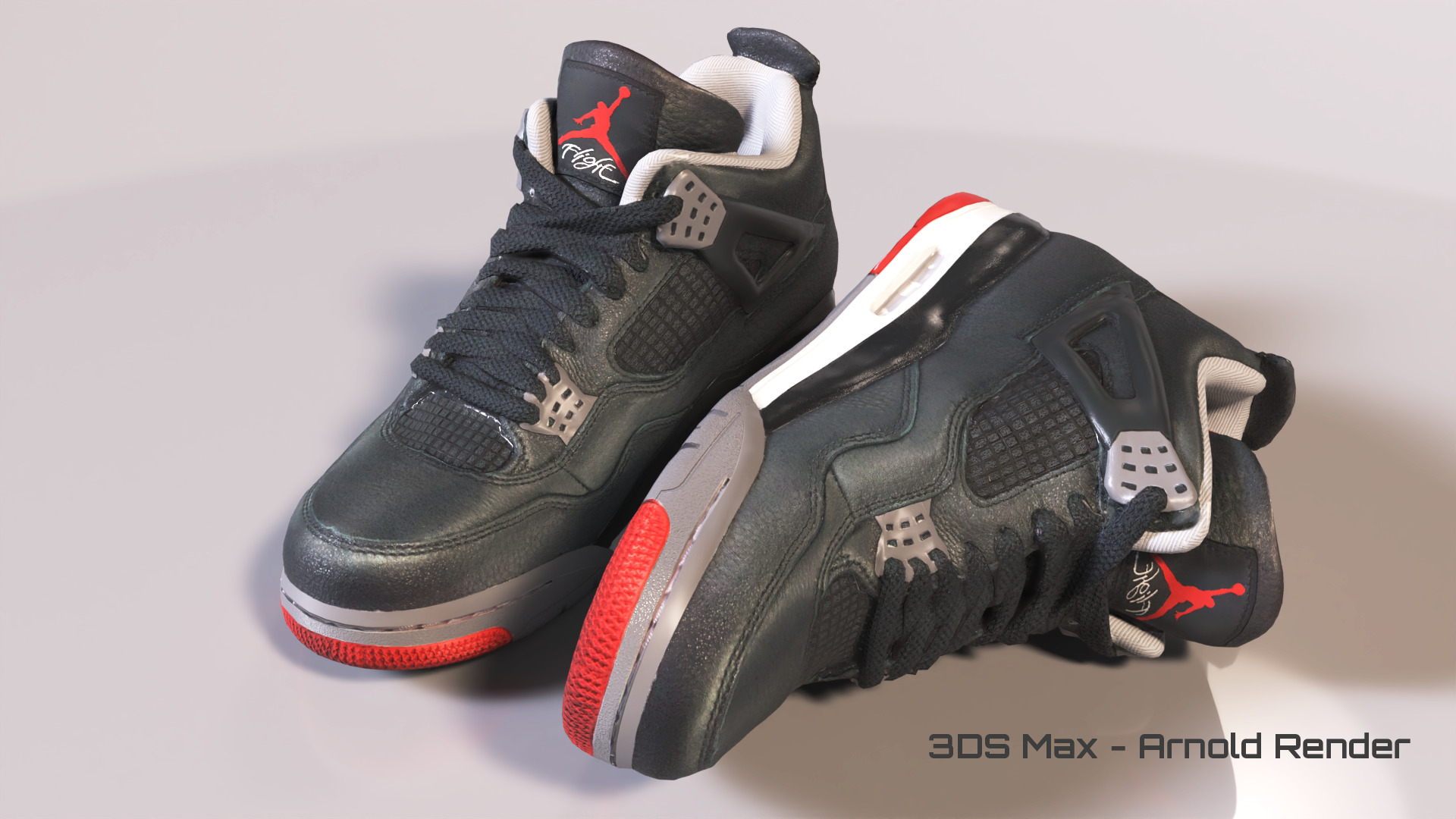 Nike Air Jordan 4 Low-poly 3D model_6