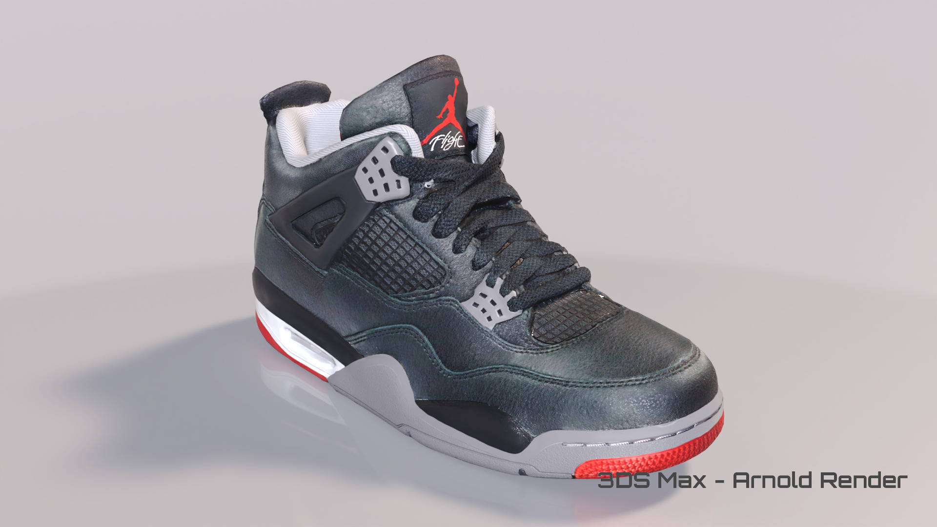 Nike Air Jordan 4 Low-poly 3D model_3