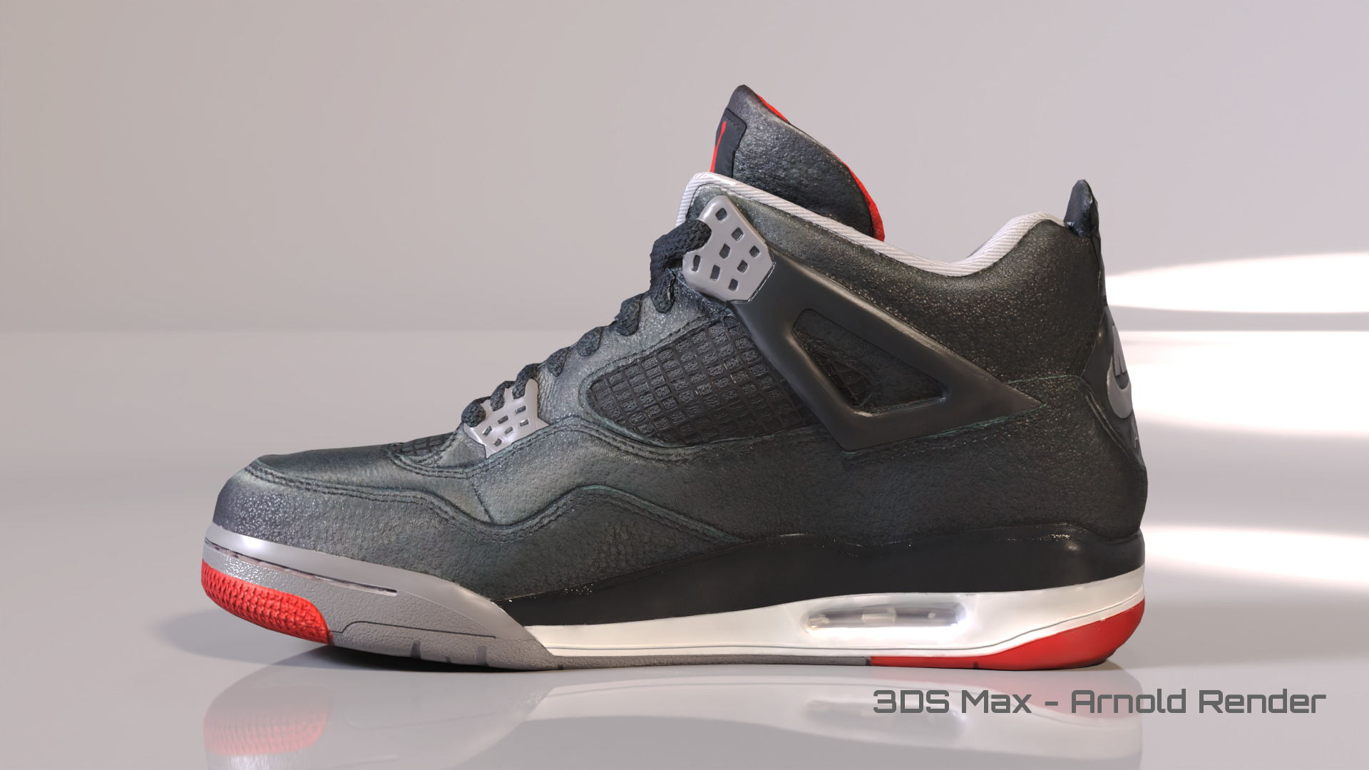 Nike Air Jordan 4 Low-poly 3D model_10