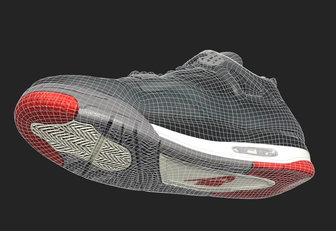 Nike Air Jordan 4 Low-poly 3D model_12