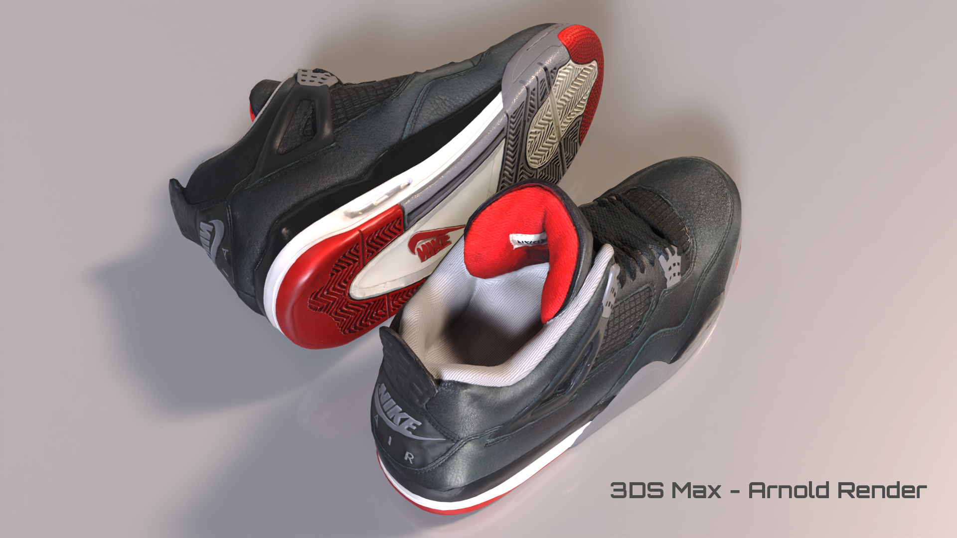 Nike Air Jordan 4 Low-poly 3D model_8