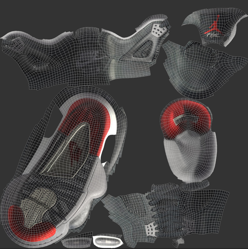 Nike Air Jordan 4 Low-poly 3D model_14