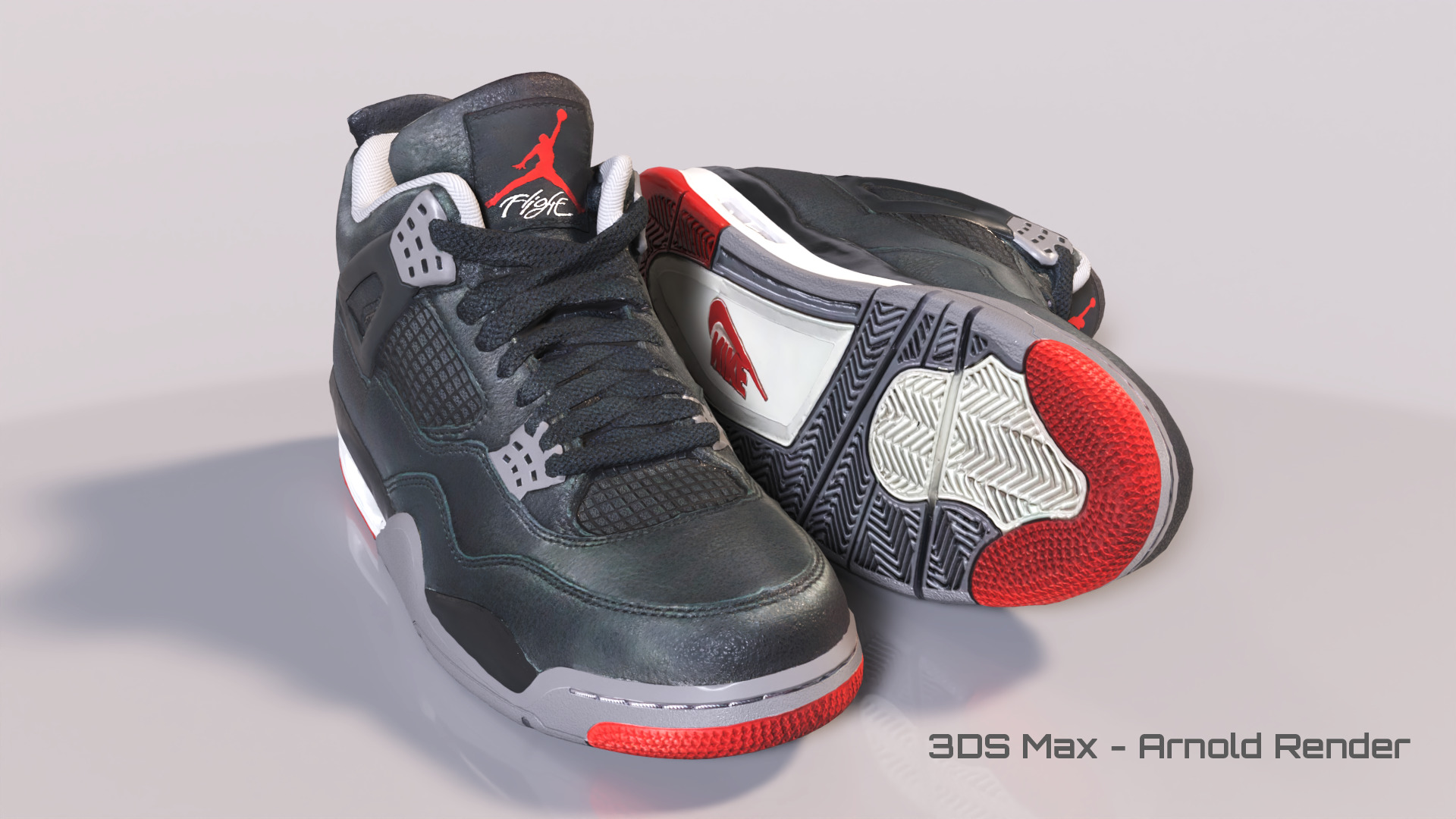Nike Air Jordan 4 Low-poly 3D model_5