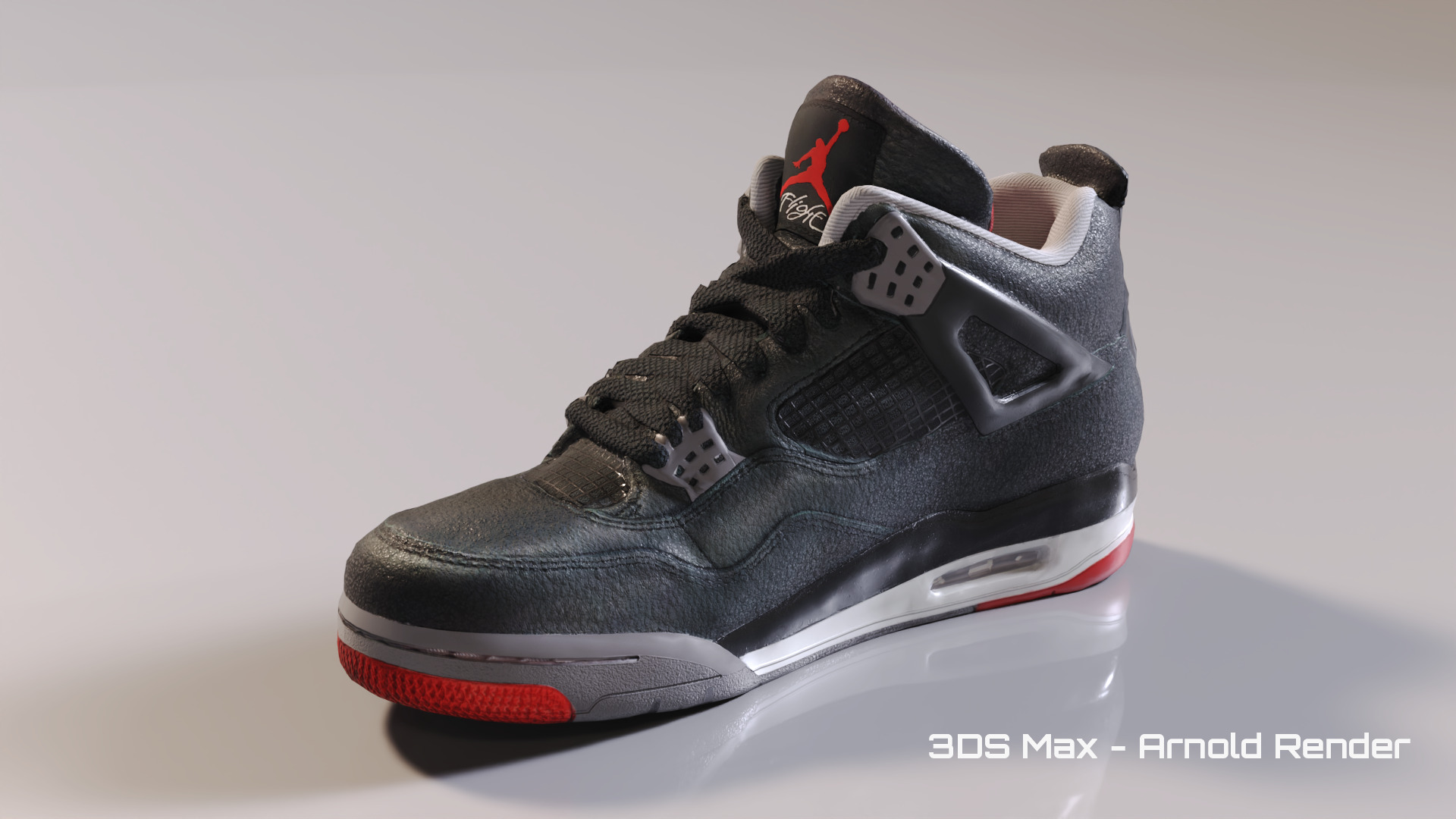 Nike Air Jordan 4 Low-poly 3D model_9