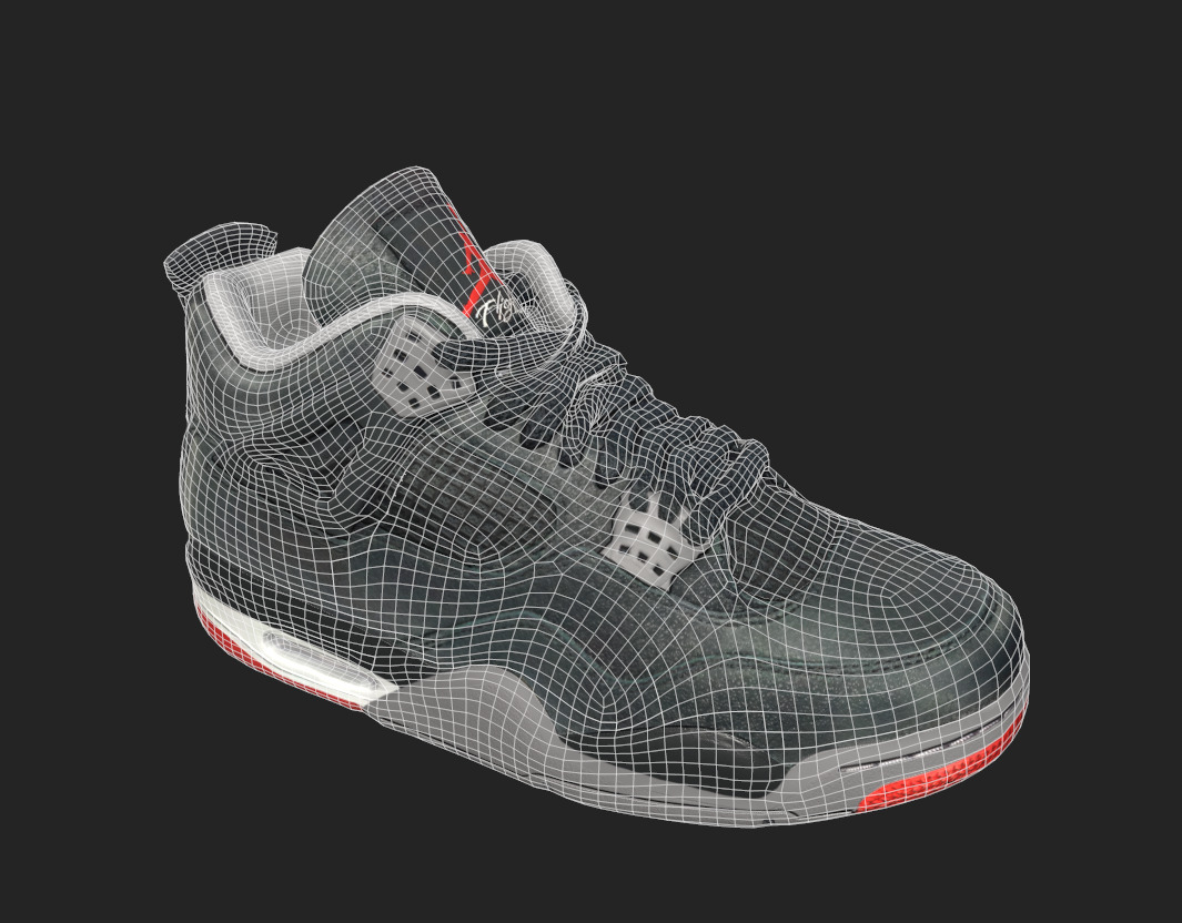 Nike Air Jordan 4 Low-poly 3D model_13