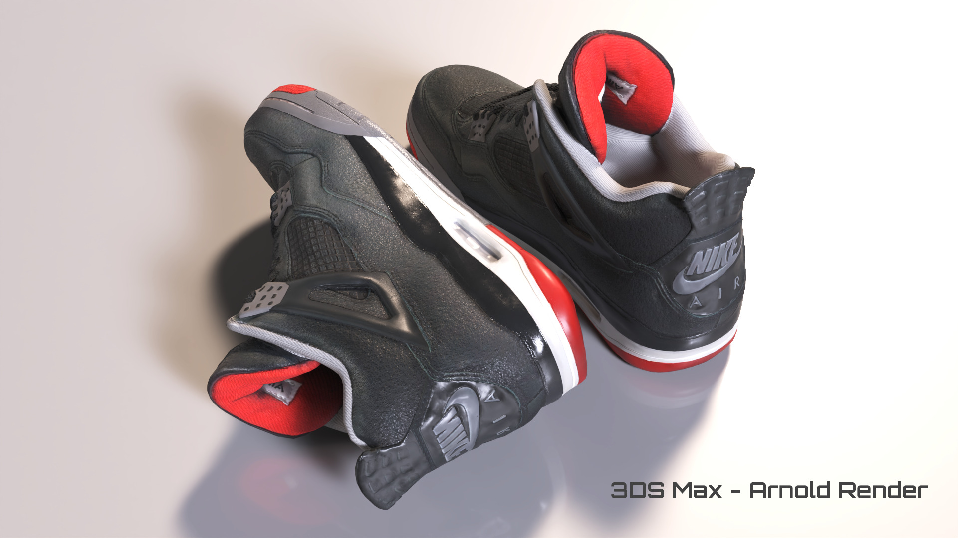 Nike Air Jordan 4 Low-poly 3D model_7