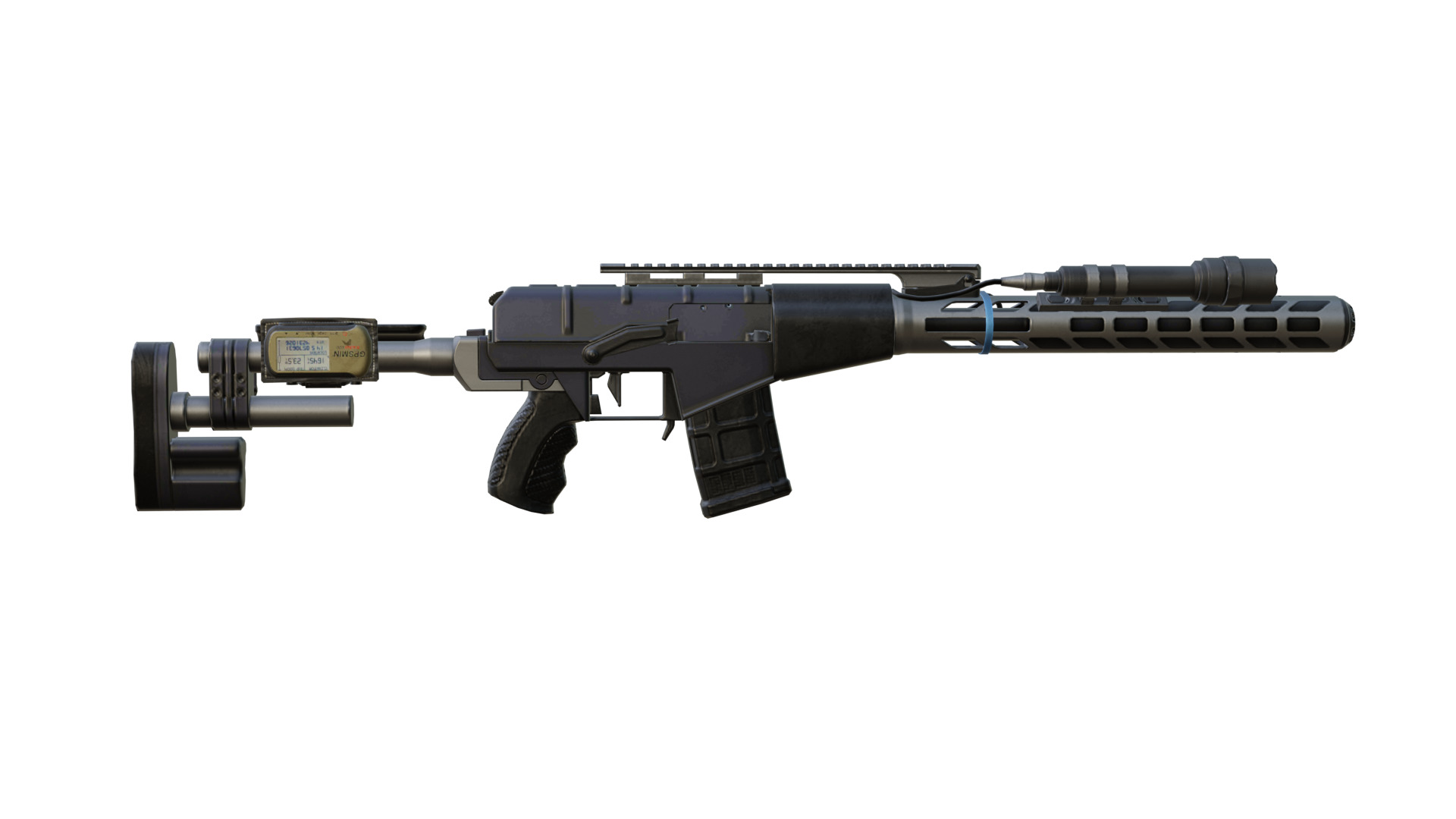 sci-fi vss elite Low-poly 3D model_2