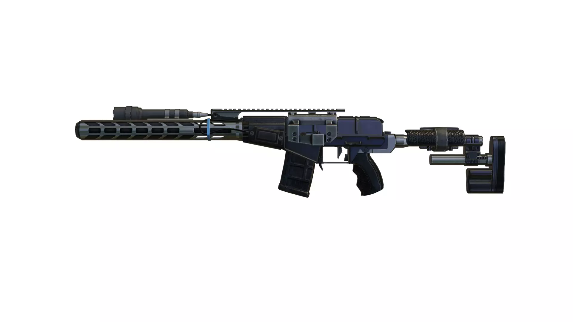 sci-fi vss elite Low-poly 3D model_0