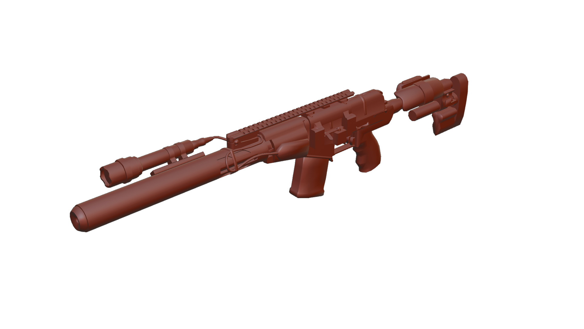 sci-fi vss elite Low-poly 3D model_5