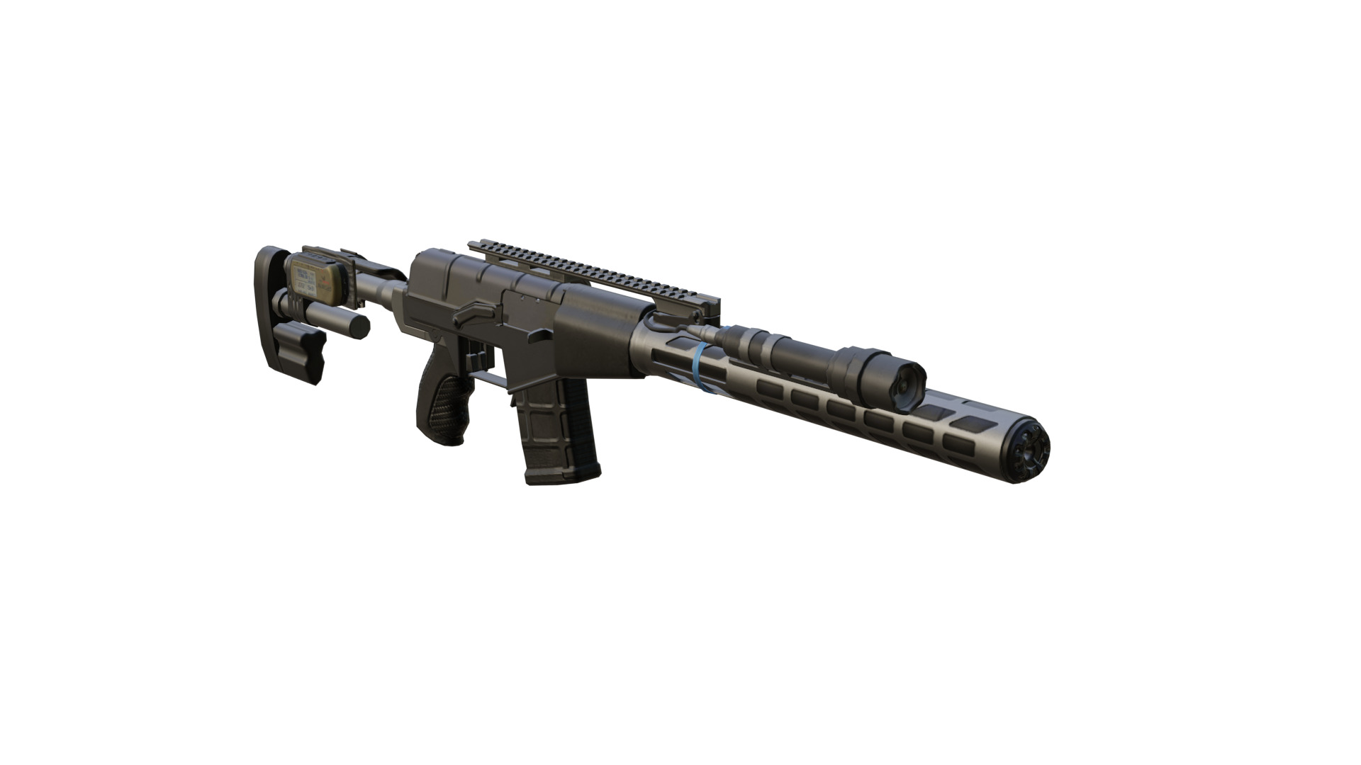 sci-fi vss elite Low-poly 3D model_3