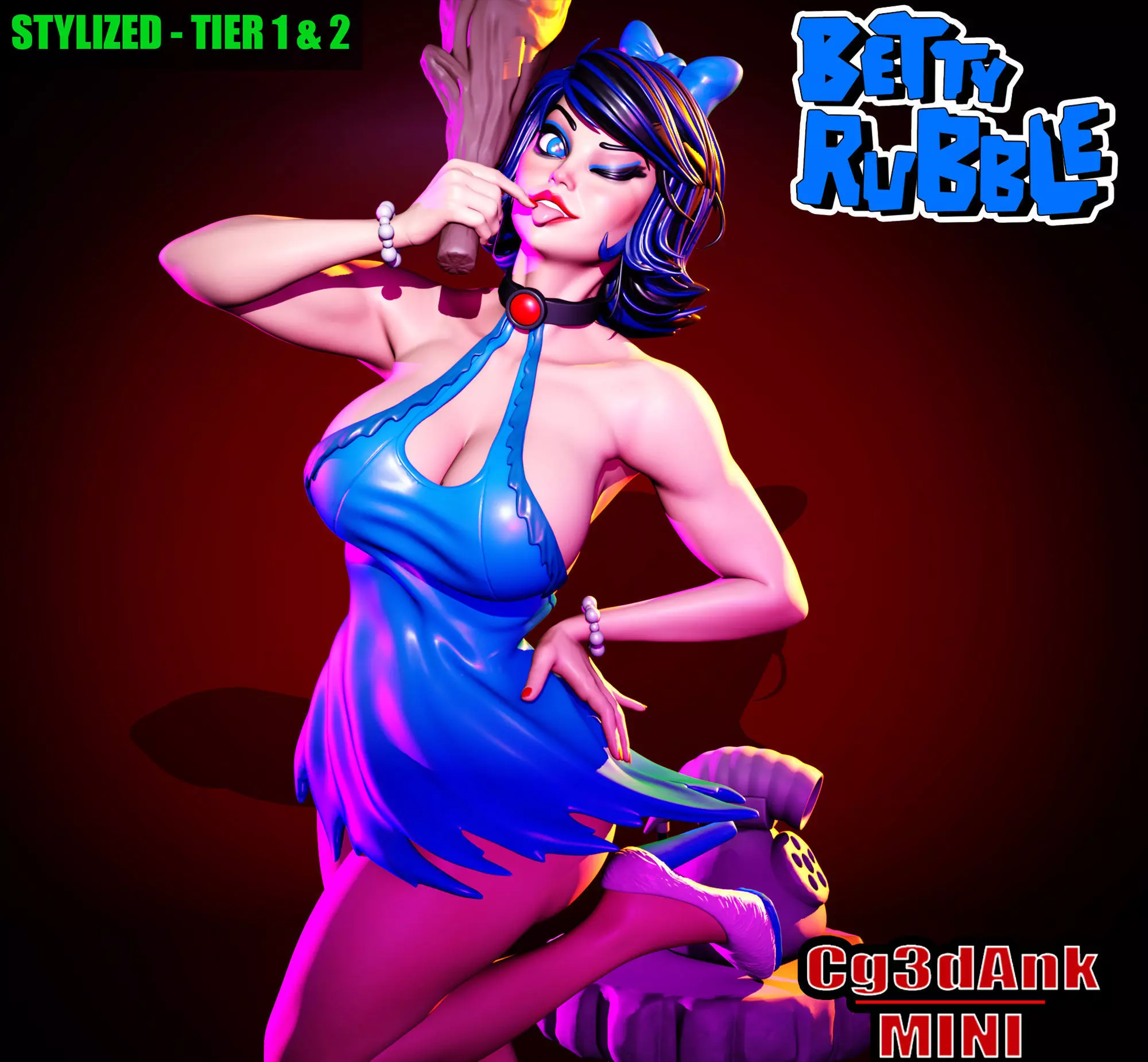 BETTY RUBBLE - STYLISED FAN ART 3D print model 3D print model_0