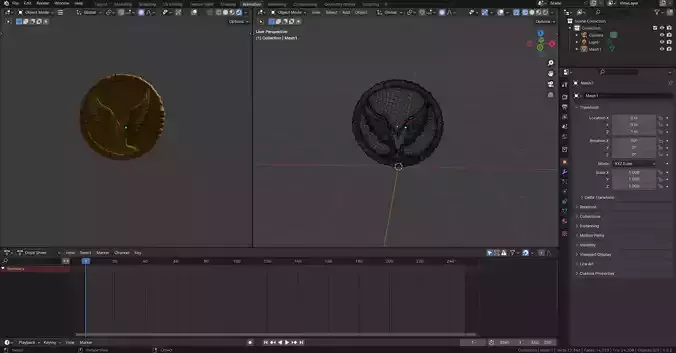 Golden winged coin attempt