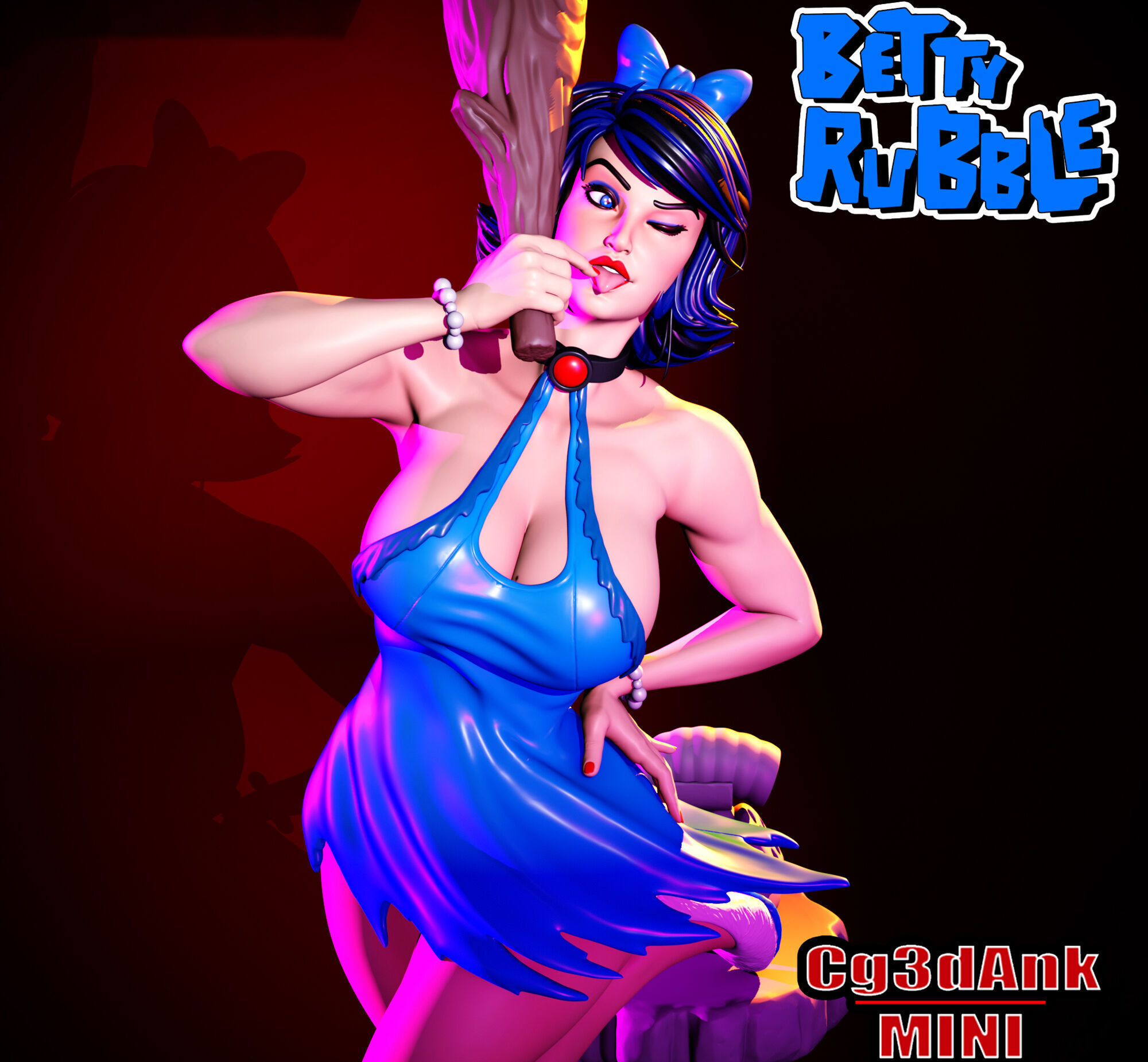 BETTY RUBBLE - SEMI REAL  FAN ART 3D print model  3D print model_1