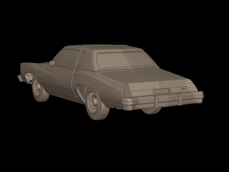 CHEVROLET MONTE CARLO 1975 3D PRINT MODEL 3D print model_3