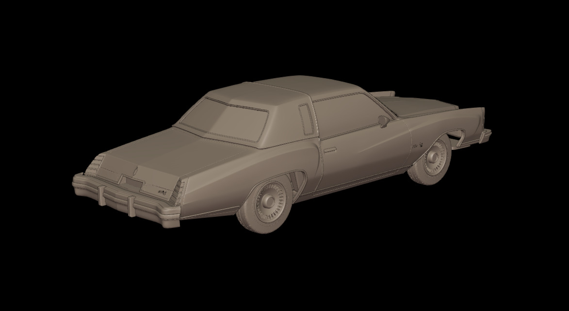 CHEVROLET MONTE CARLO 1975 3D PRINT MODEL 3D print model_4