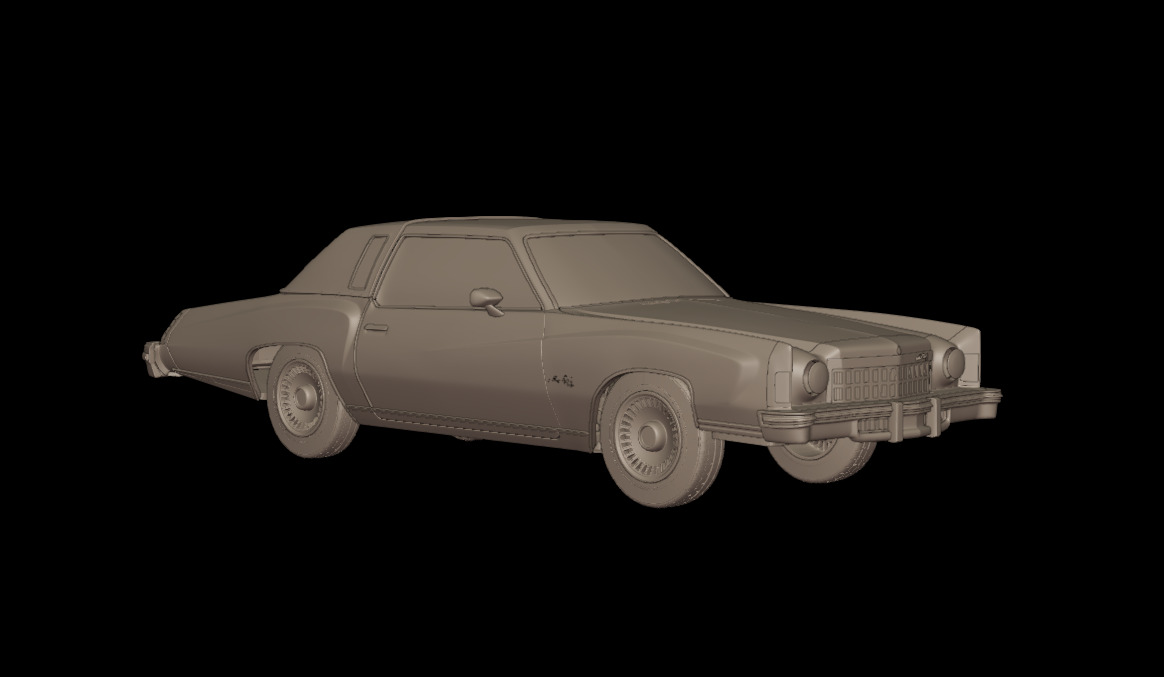 CHEVROLET MONTE CARLO 1975 3D PRINT MODEL 3D print model_1
