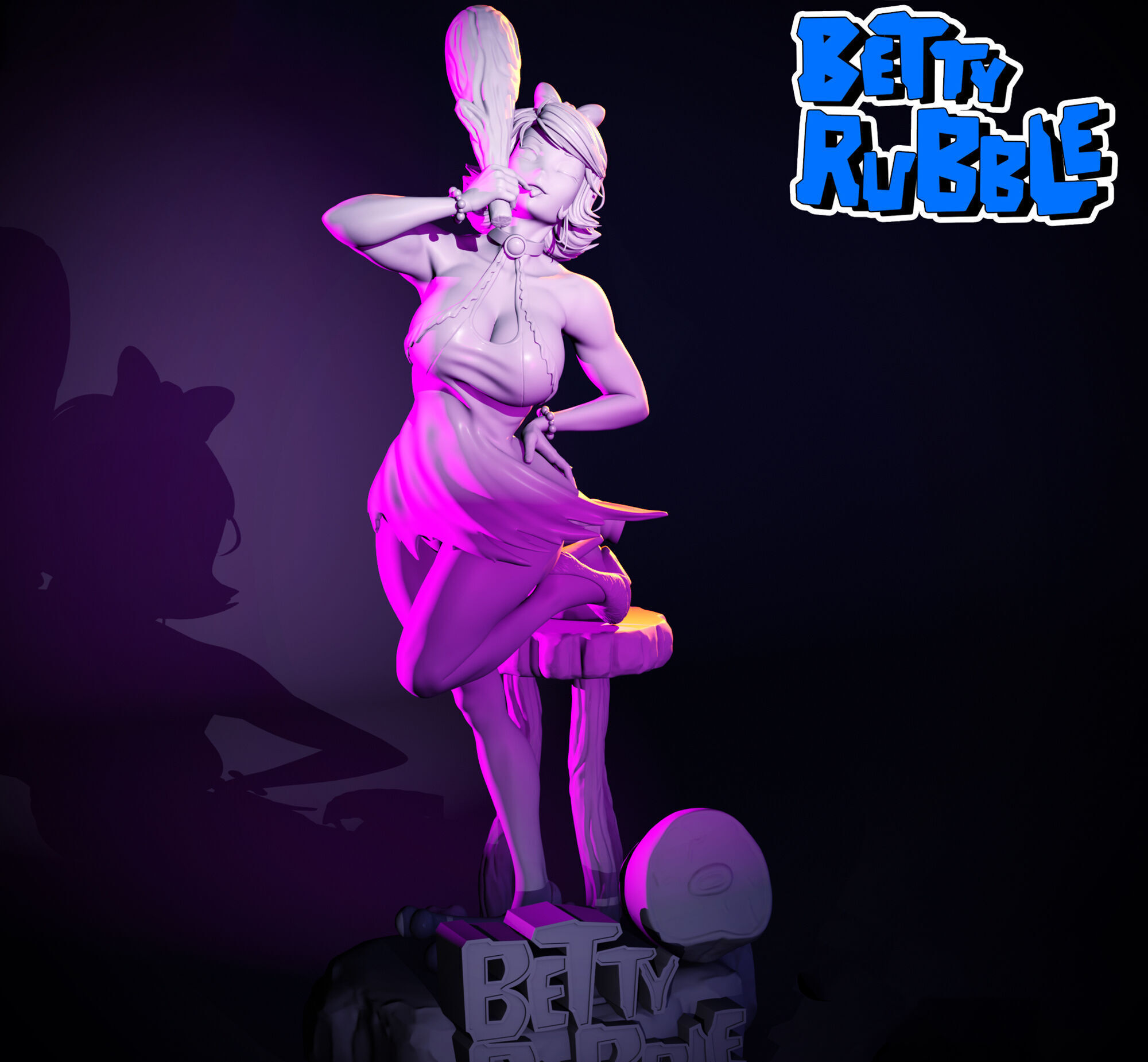 BETTY RUBBLE - ANIME FAN ART 3D print model 3D print model_7