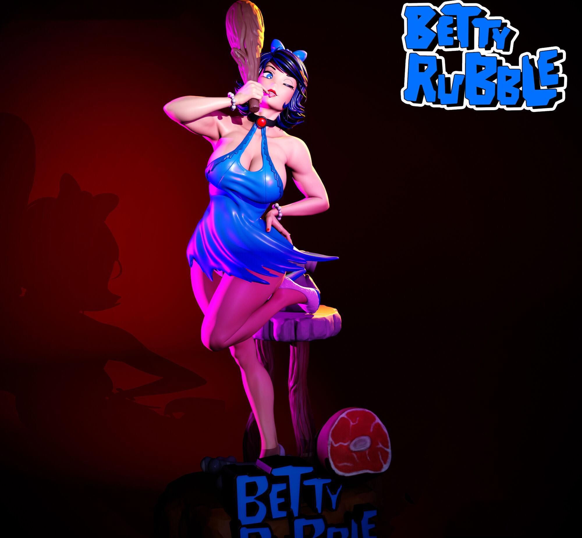 BETTY RUBBLE - ANIME FAN ART 3D print model 3D print model_3